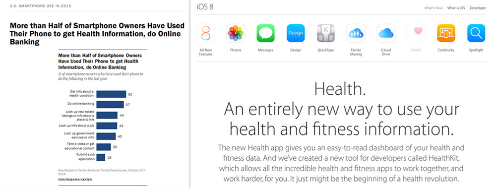 Even companies like Apple recognize the importance of healthcare in mobile devices
