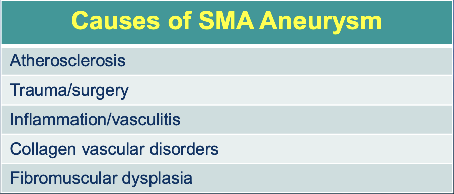 SMA Aneurysm