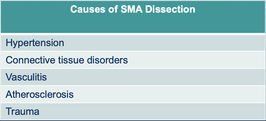 SMA Dissection