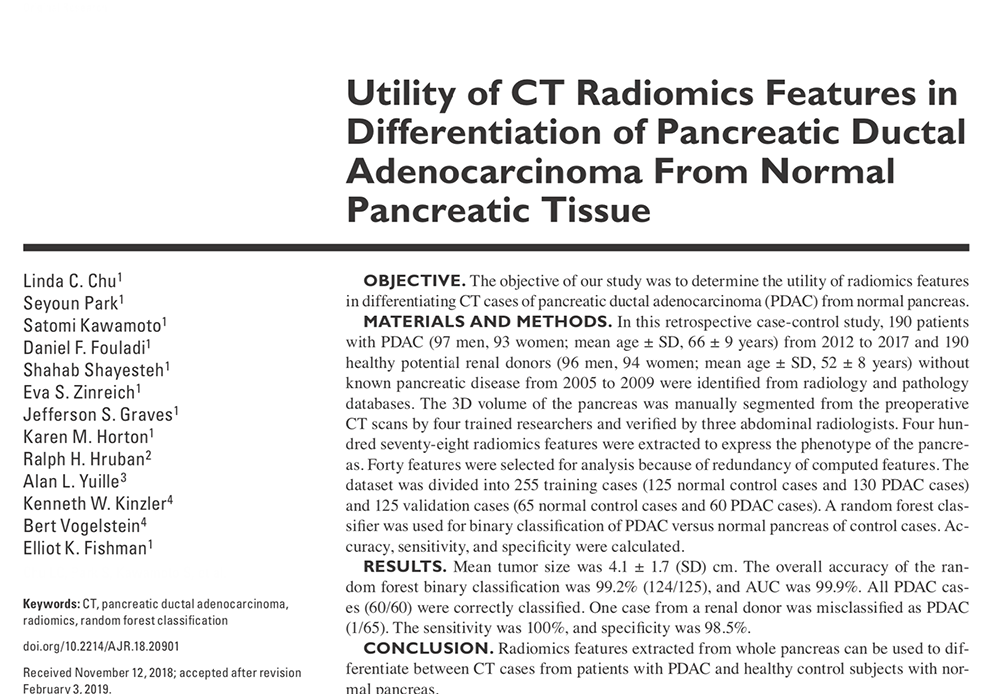 Pancreatic Cancer Imaging