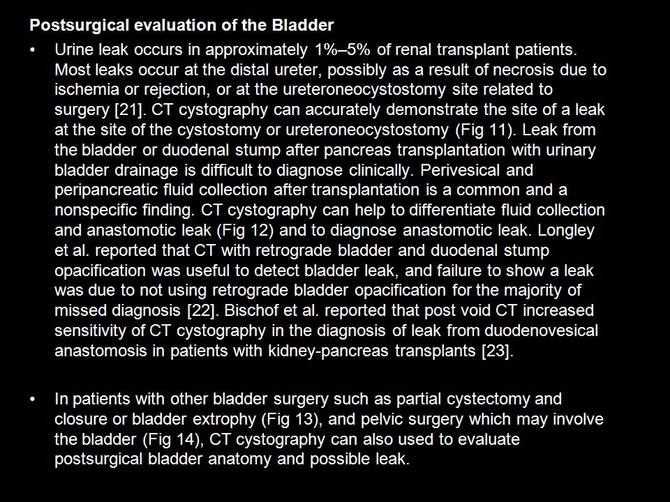 CT Cystography: The Role of 3D/MPR Imaging for Evaluation of Non-Neoplastic Disease of the Bladder